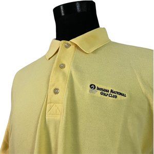 Greg Norman | Men's Yellow Polo Shirt Size Large Indiana National Golf Club